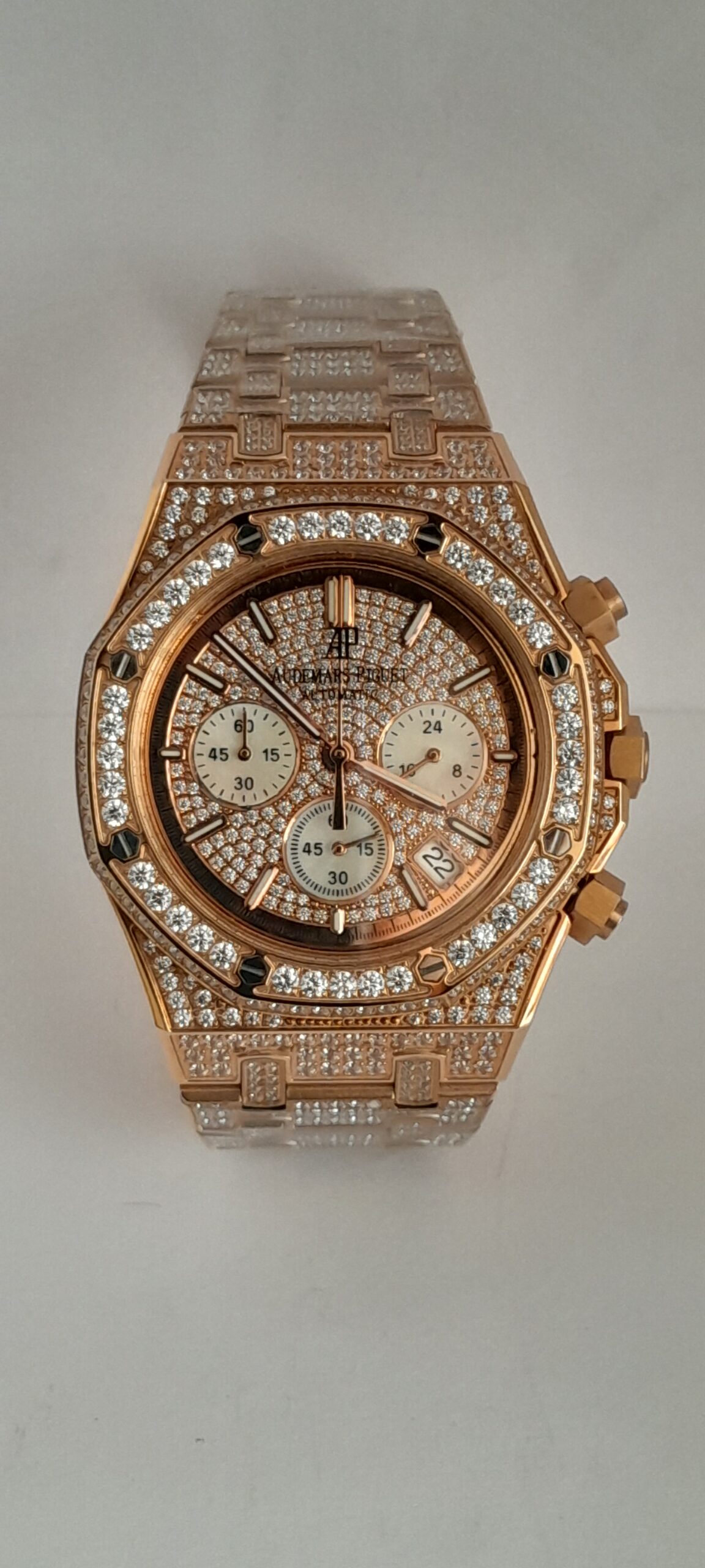 Swiss Audemars Piguet Royal Full Diamond Oro Rosa